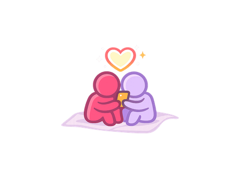 Couple sharing a date